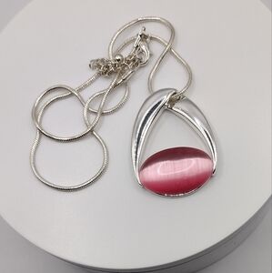 Pink Cats Eye pendant